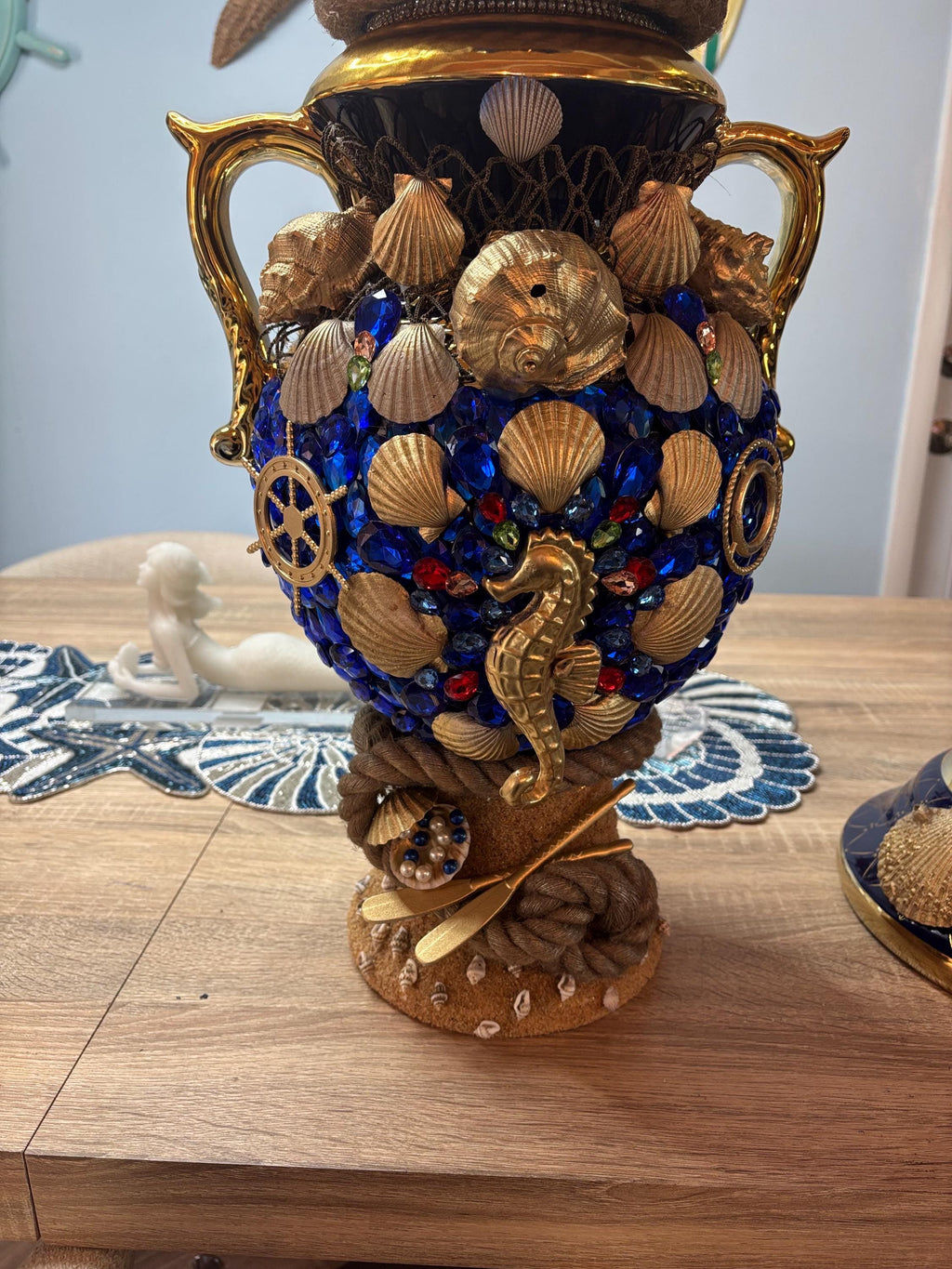 Set de yemaya  okute sopera  corona y pedestal