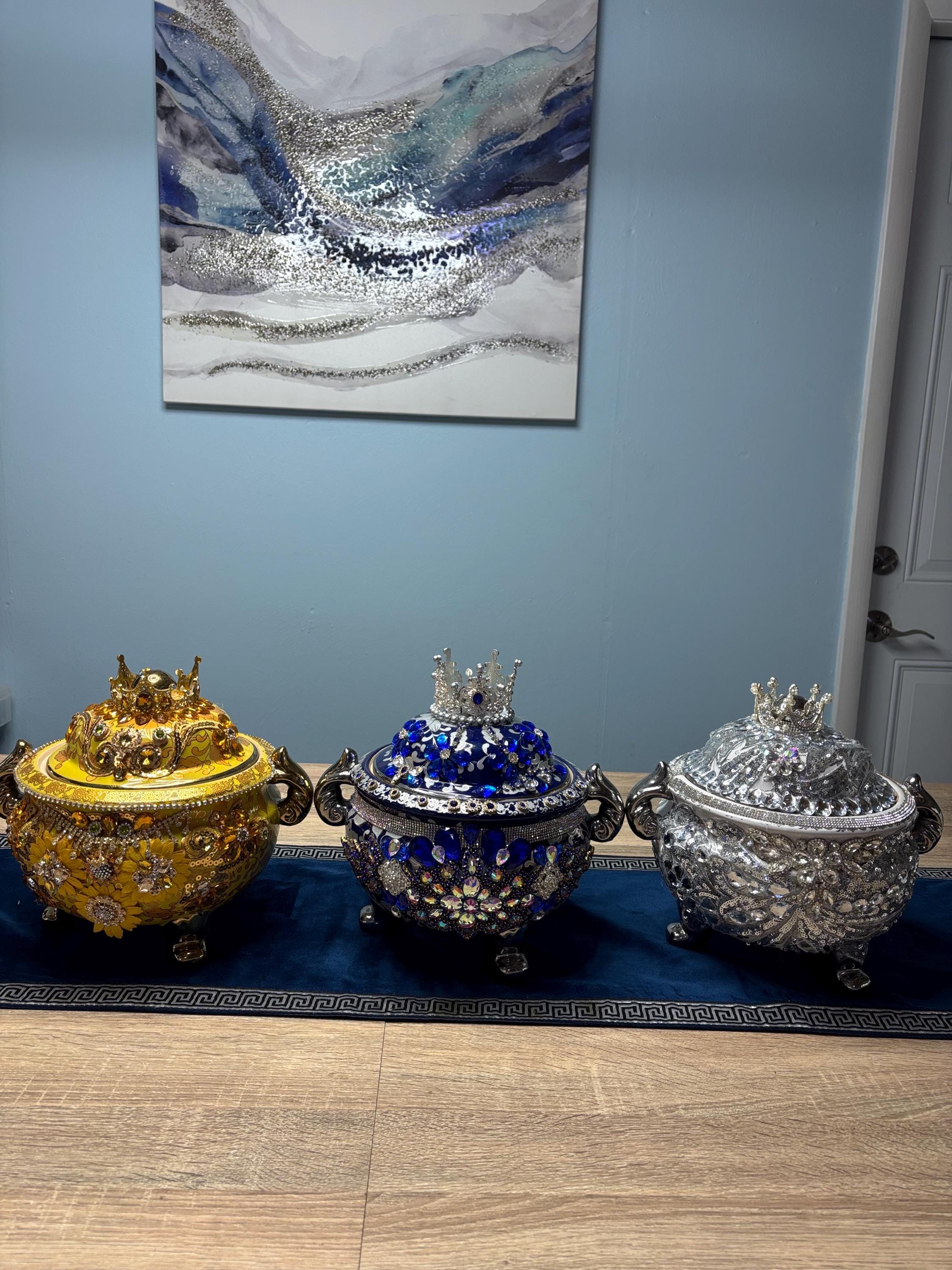 Set de soperas oshun,yemaya,obbatala.