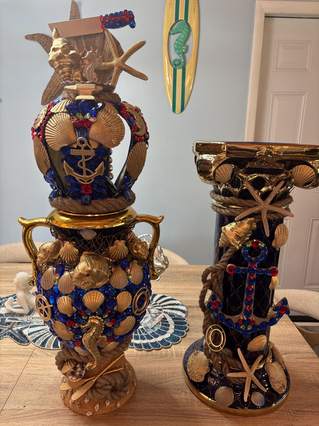 Set de yemaya  okute sopera  corona y pedestal