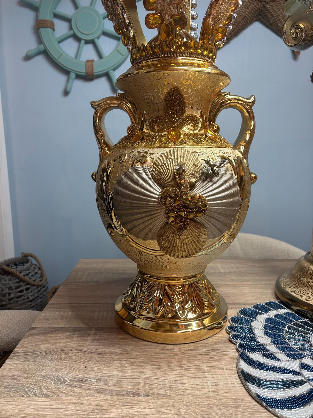 Set sopera Pedestal y corona de oshun