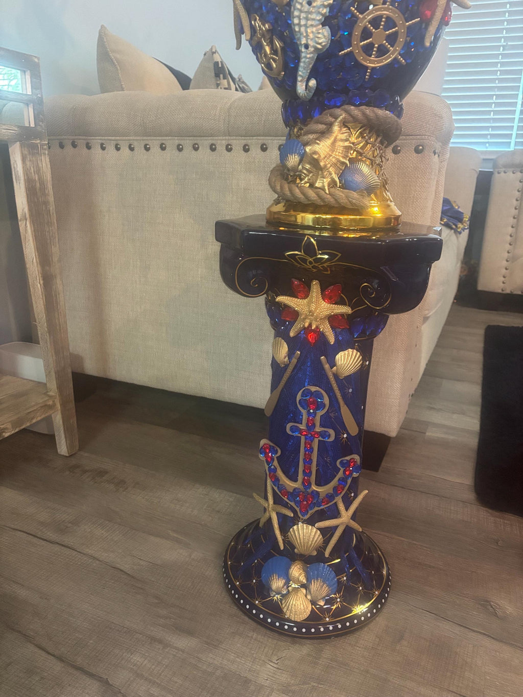 Set  sopera ,pedestal y corona de yemaya okute