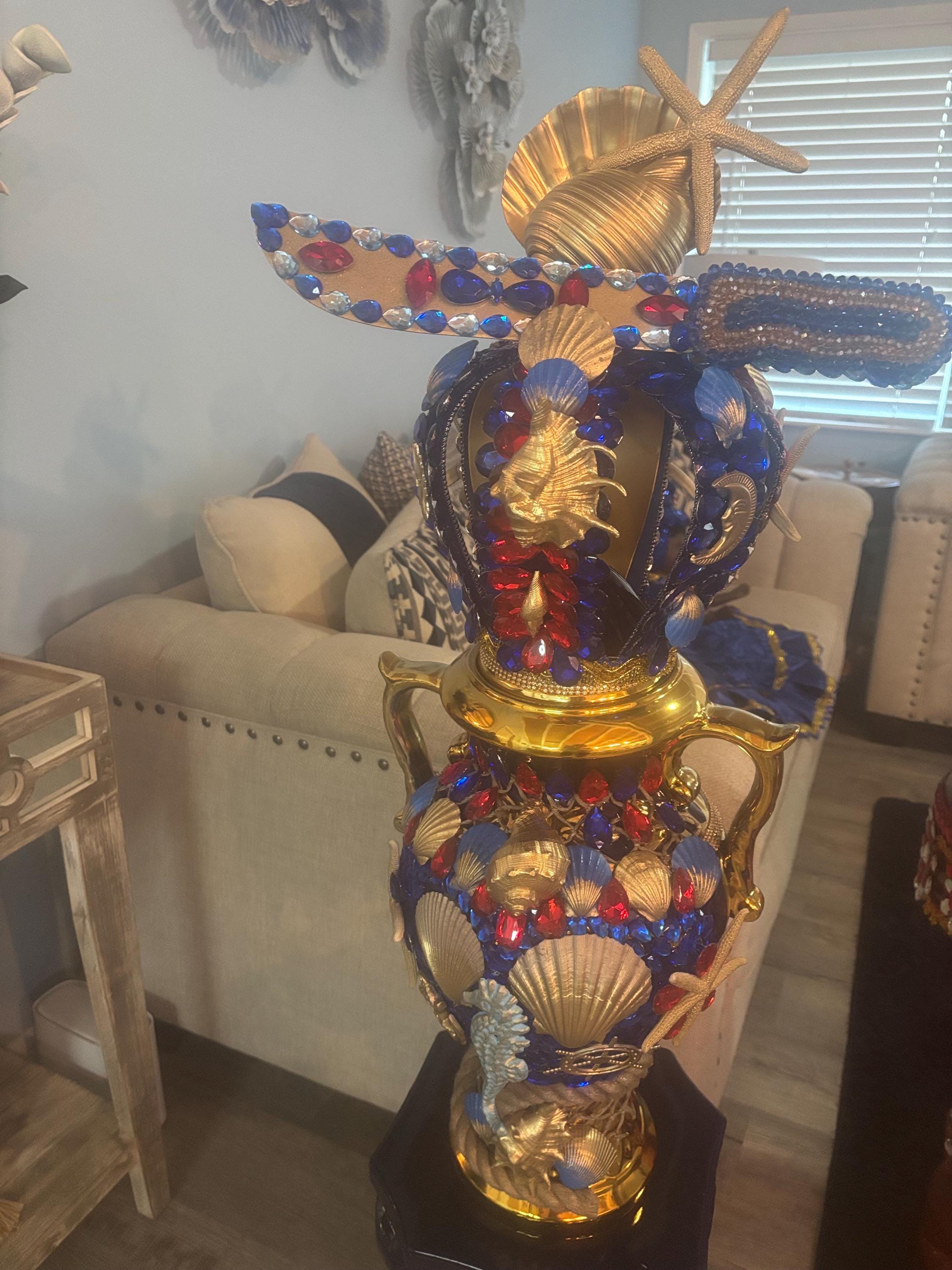 Set  sopera ,pedestal y corona de yemaya okute