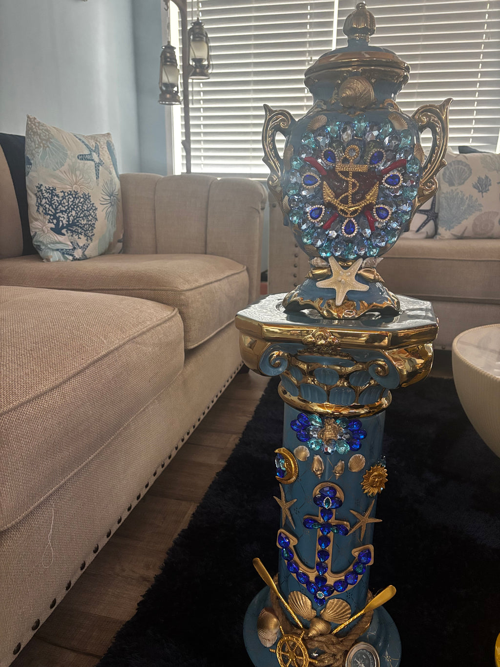 Set de yemaya ashaba sopera  con pedestal