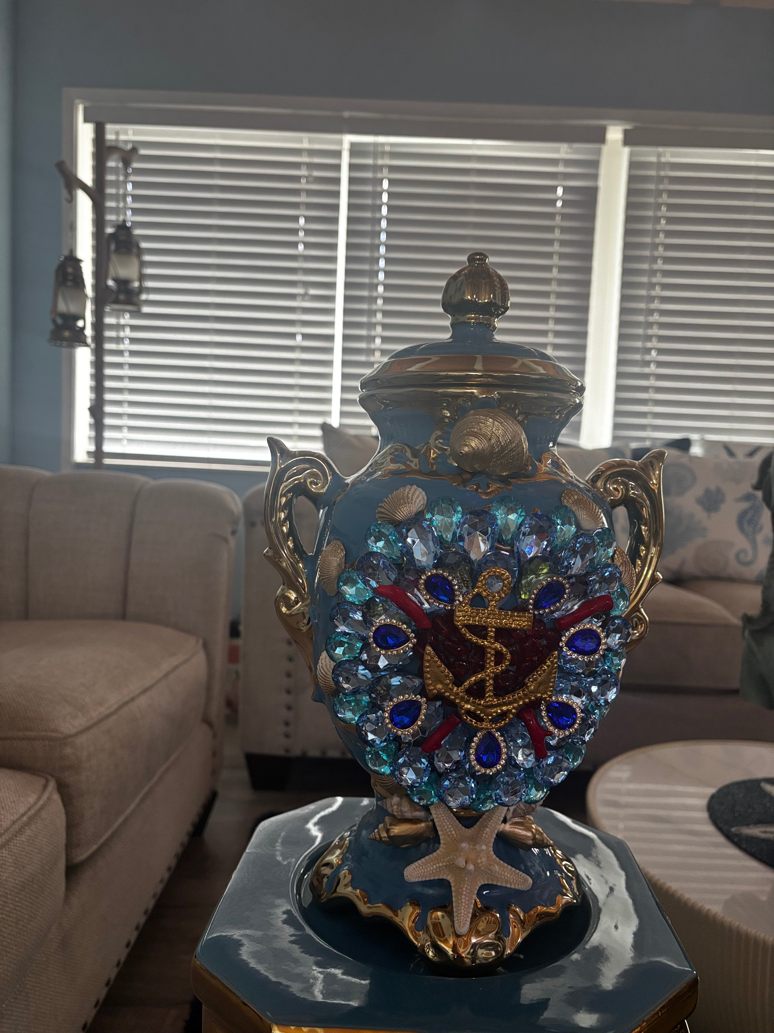 Set de yemaya ashaba sopera  con pedestal