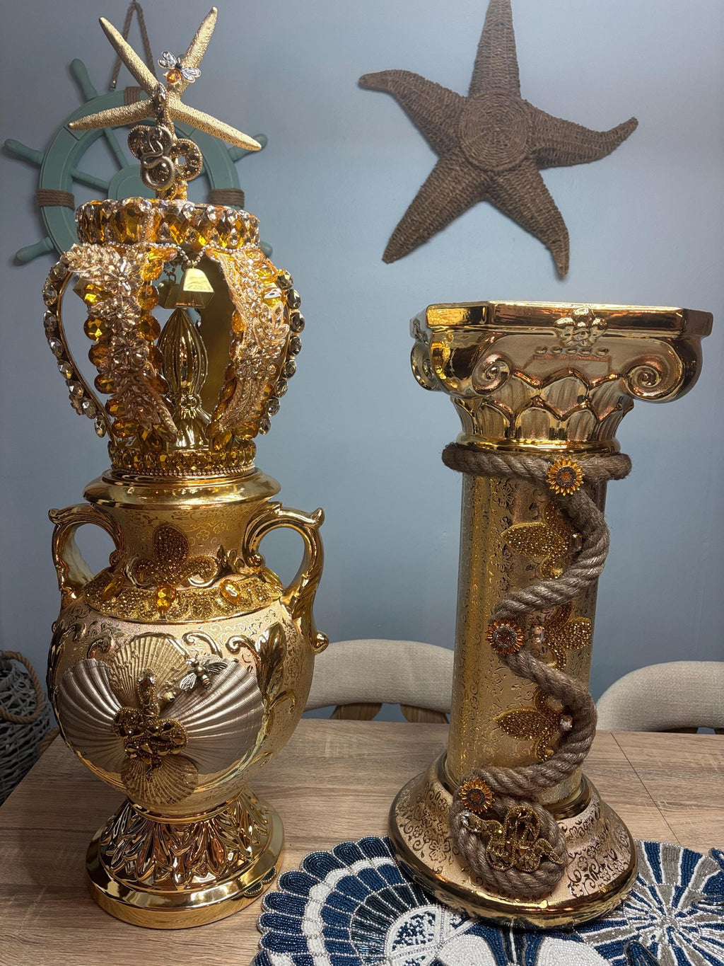 Set sopera Pedestal y corona de oshun