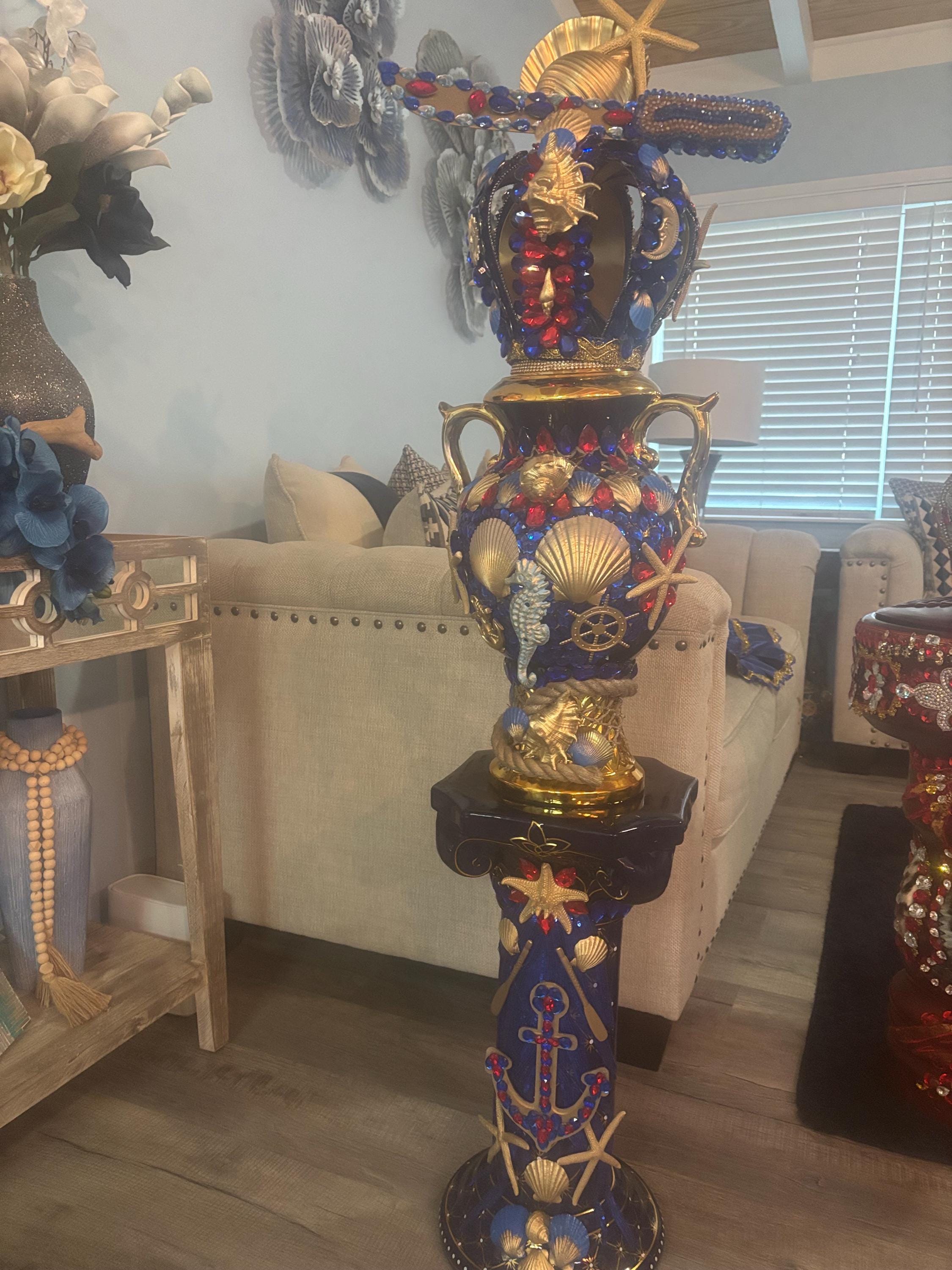 Set  sopera ,pedestal y corona de yemaya okute