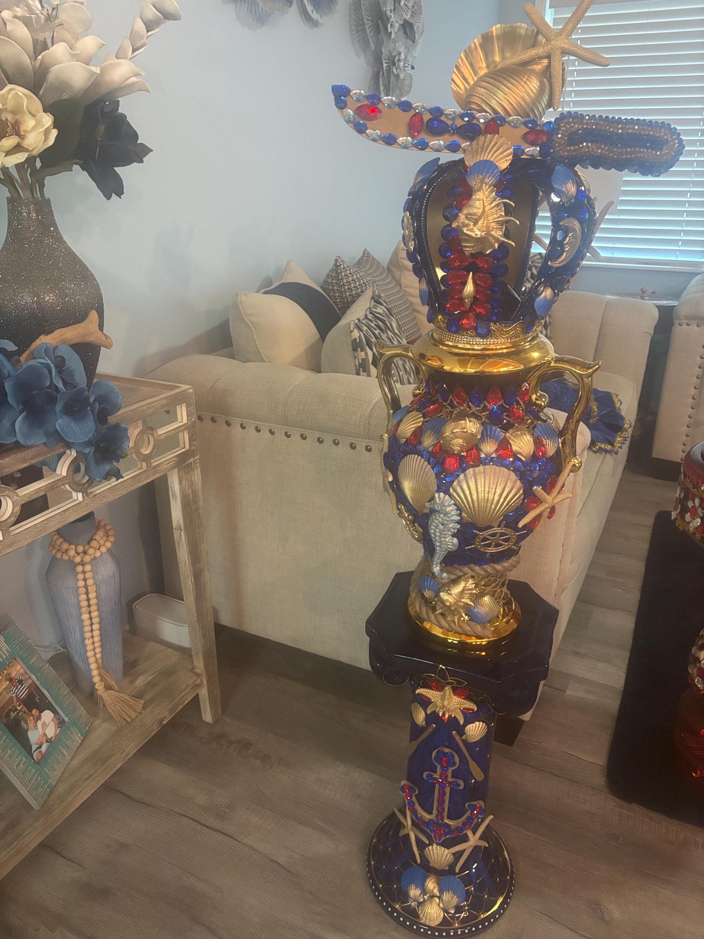Set  sopera ,pedestal y corona de yemaya okute