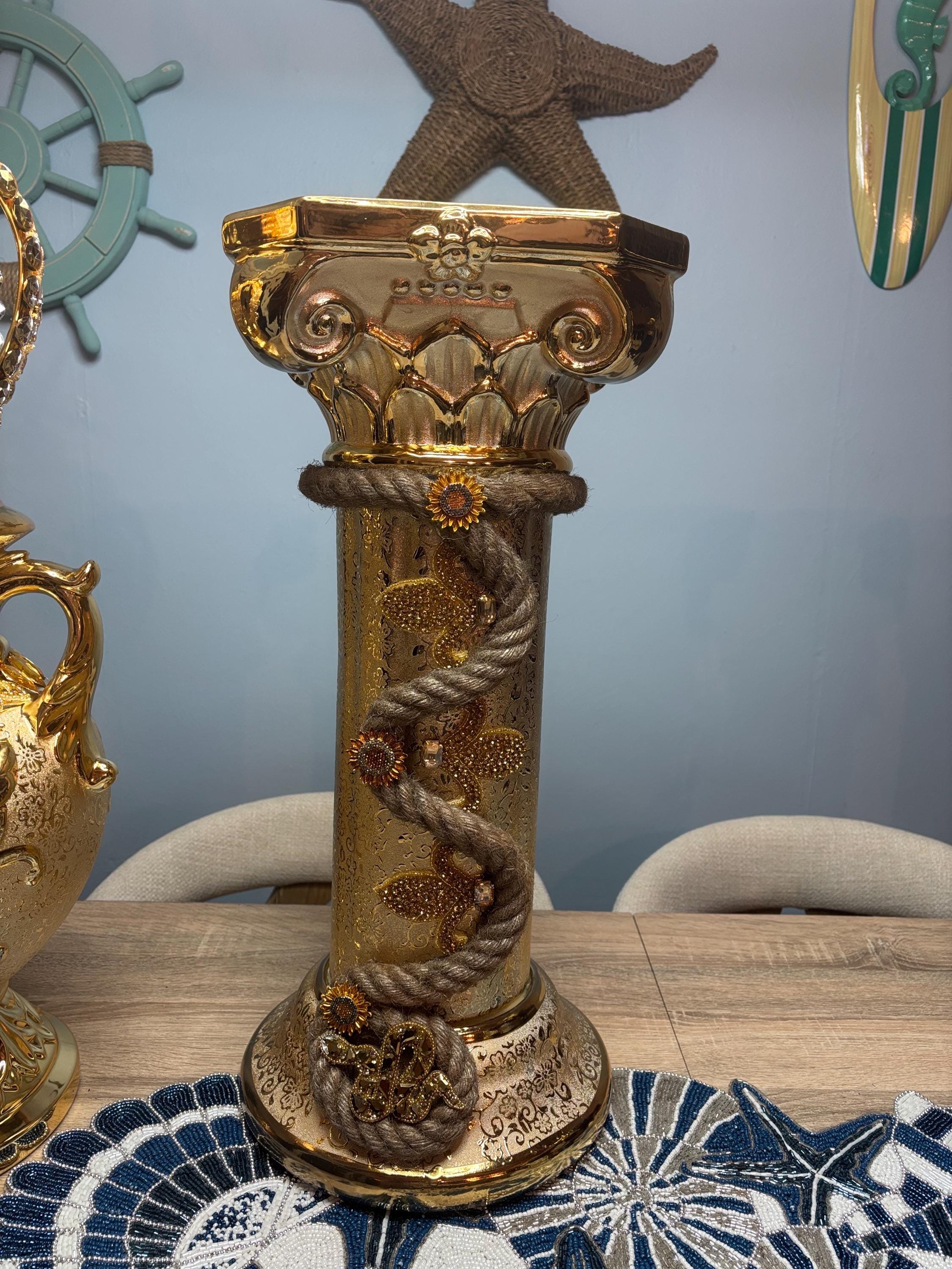 Set sopera Pedestal y corona de oshun