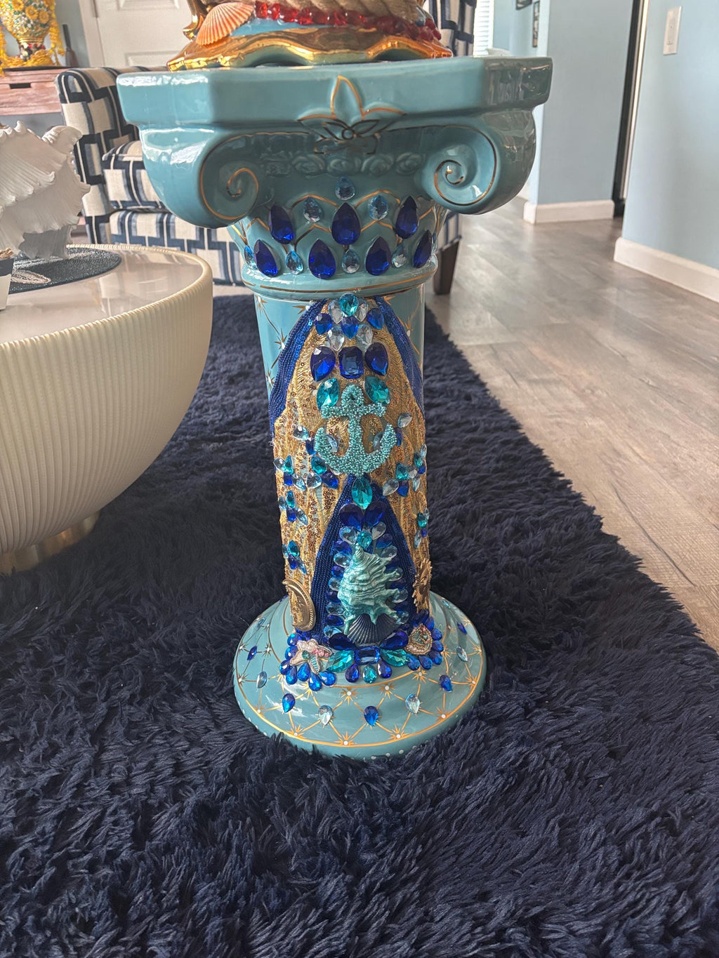 Set de yemaya ashaba sopera  con pedestal