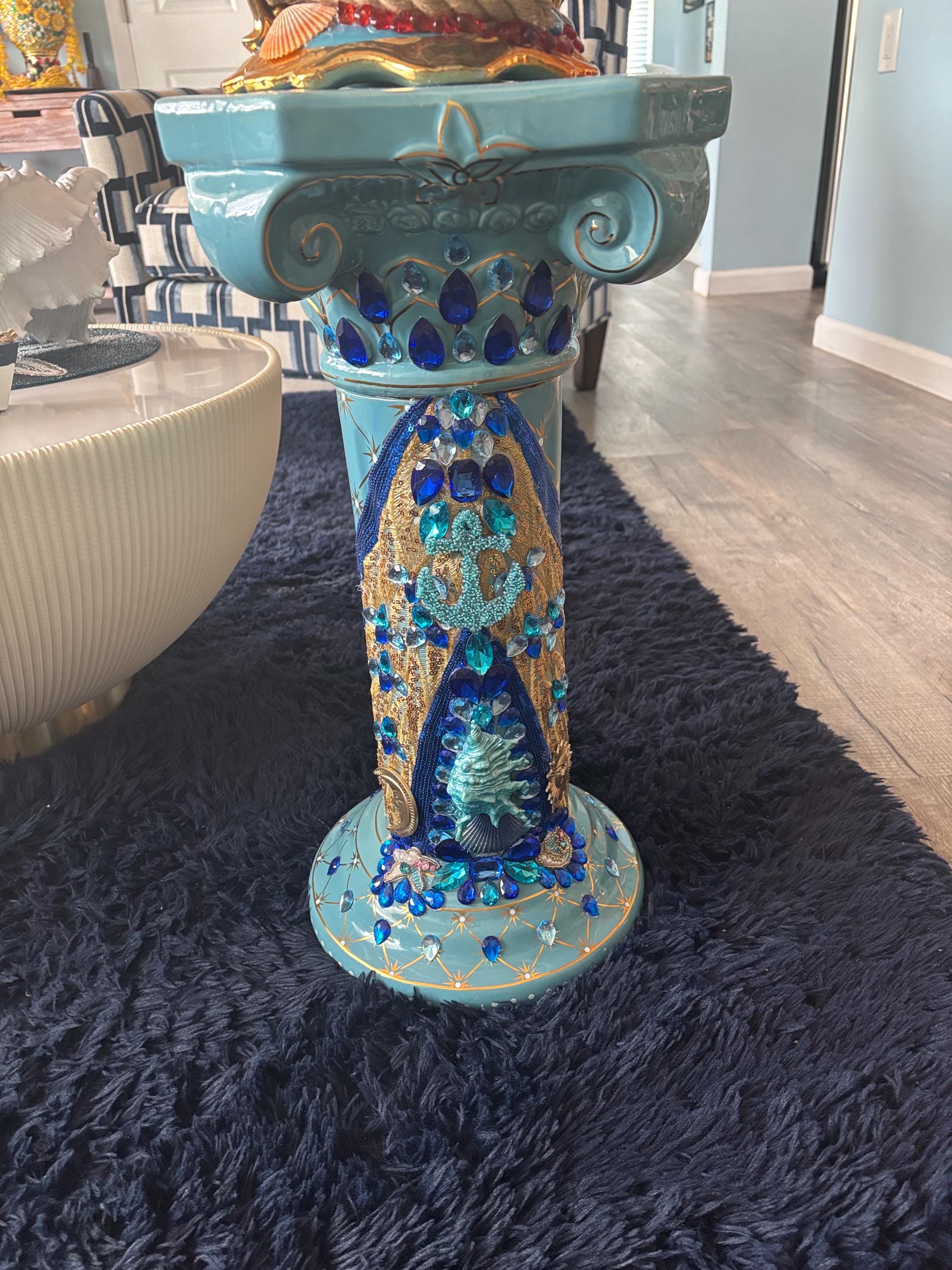 Set de yemaya ashaba sopera  con pedestal