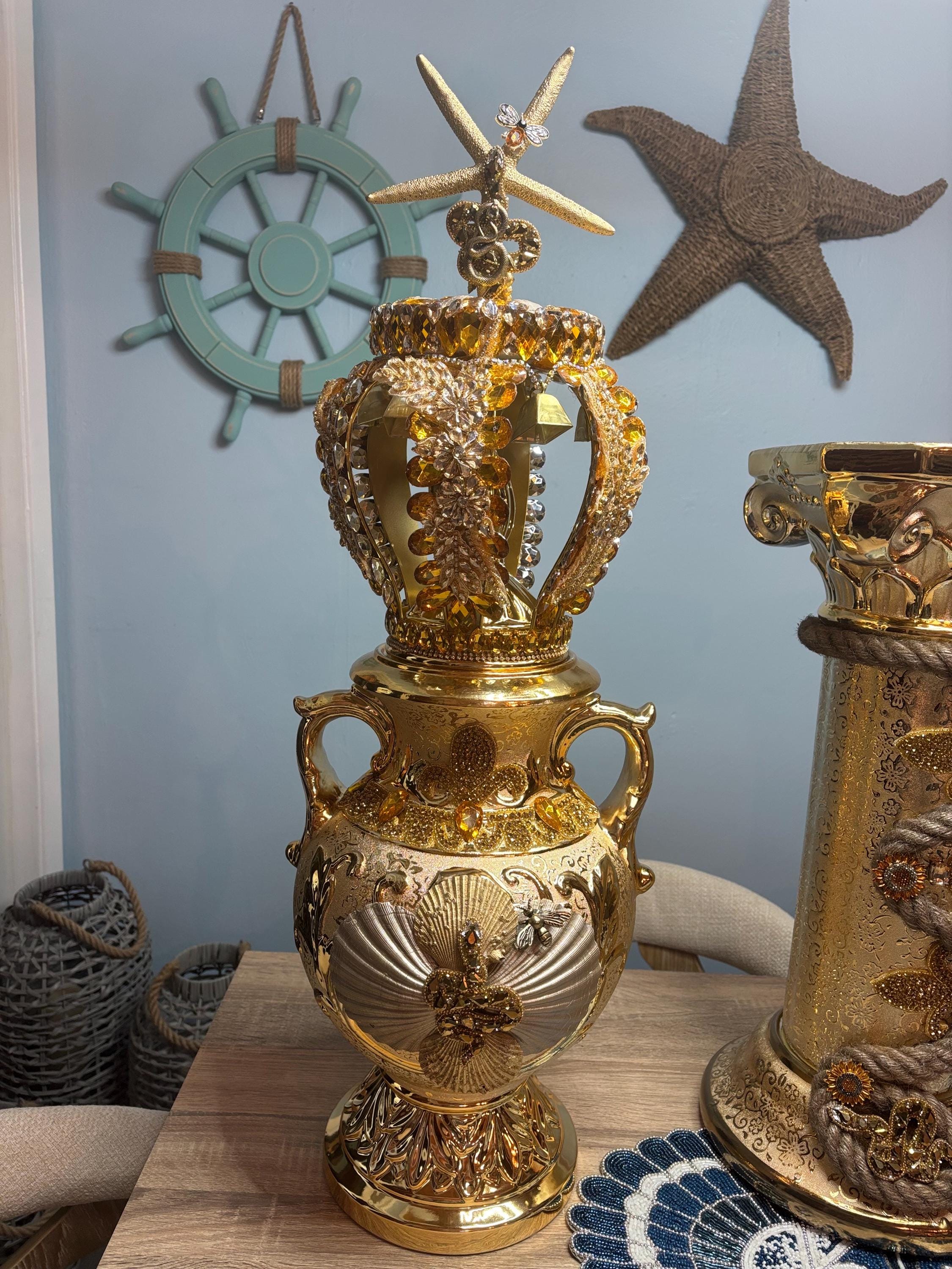 Set sopera Pedestal y corona de oshun