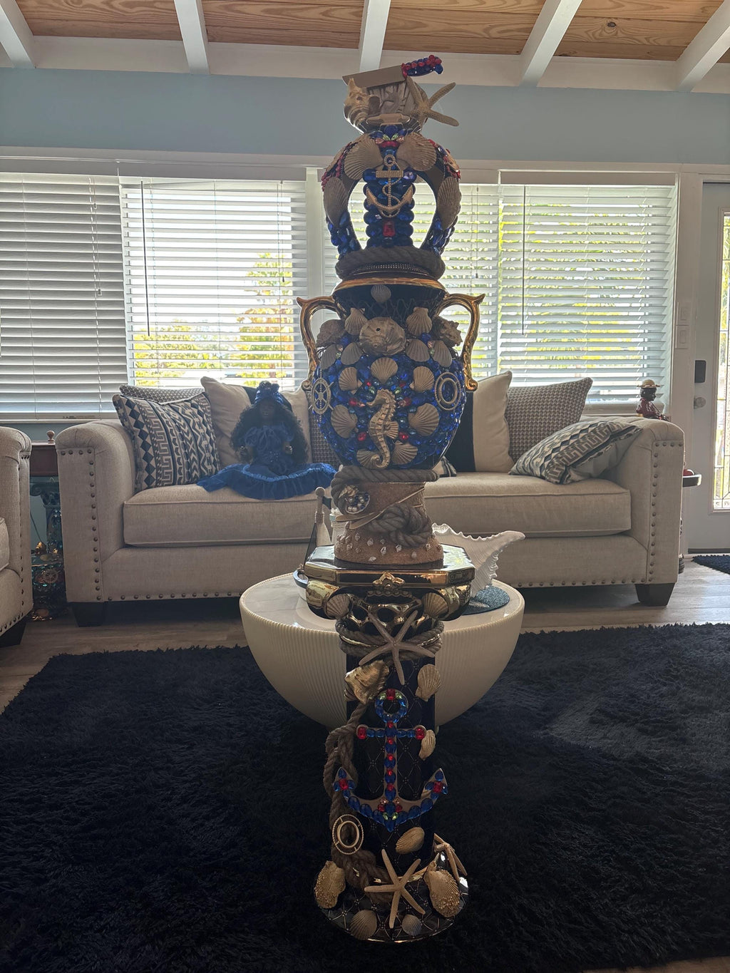 Set de yemaya  okute sopera  corona y pedestal