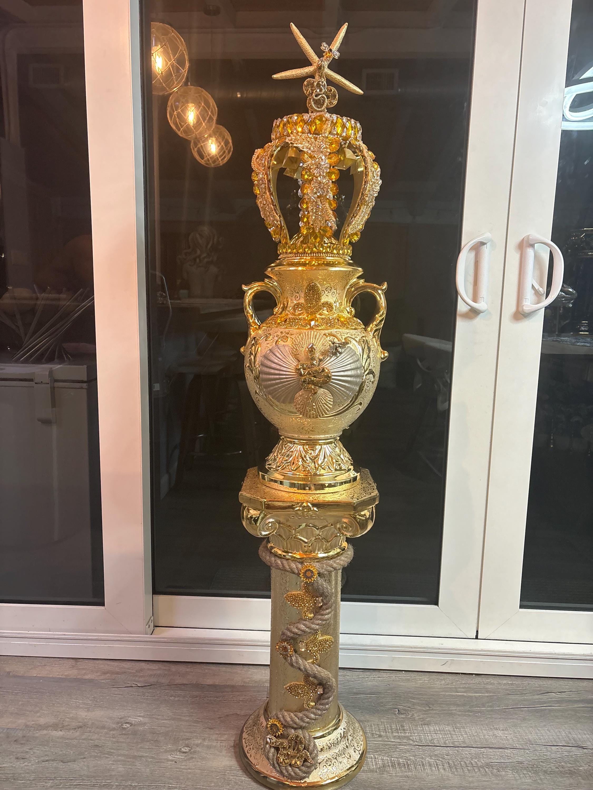 Set sopera Pedestal y corona de oshun