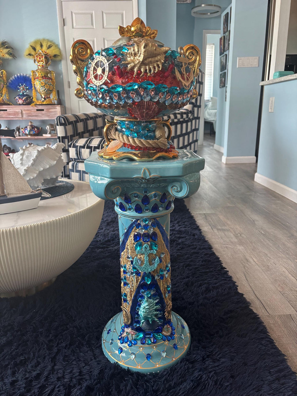 Set de yemaya ashaba sopera  con pedestal