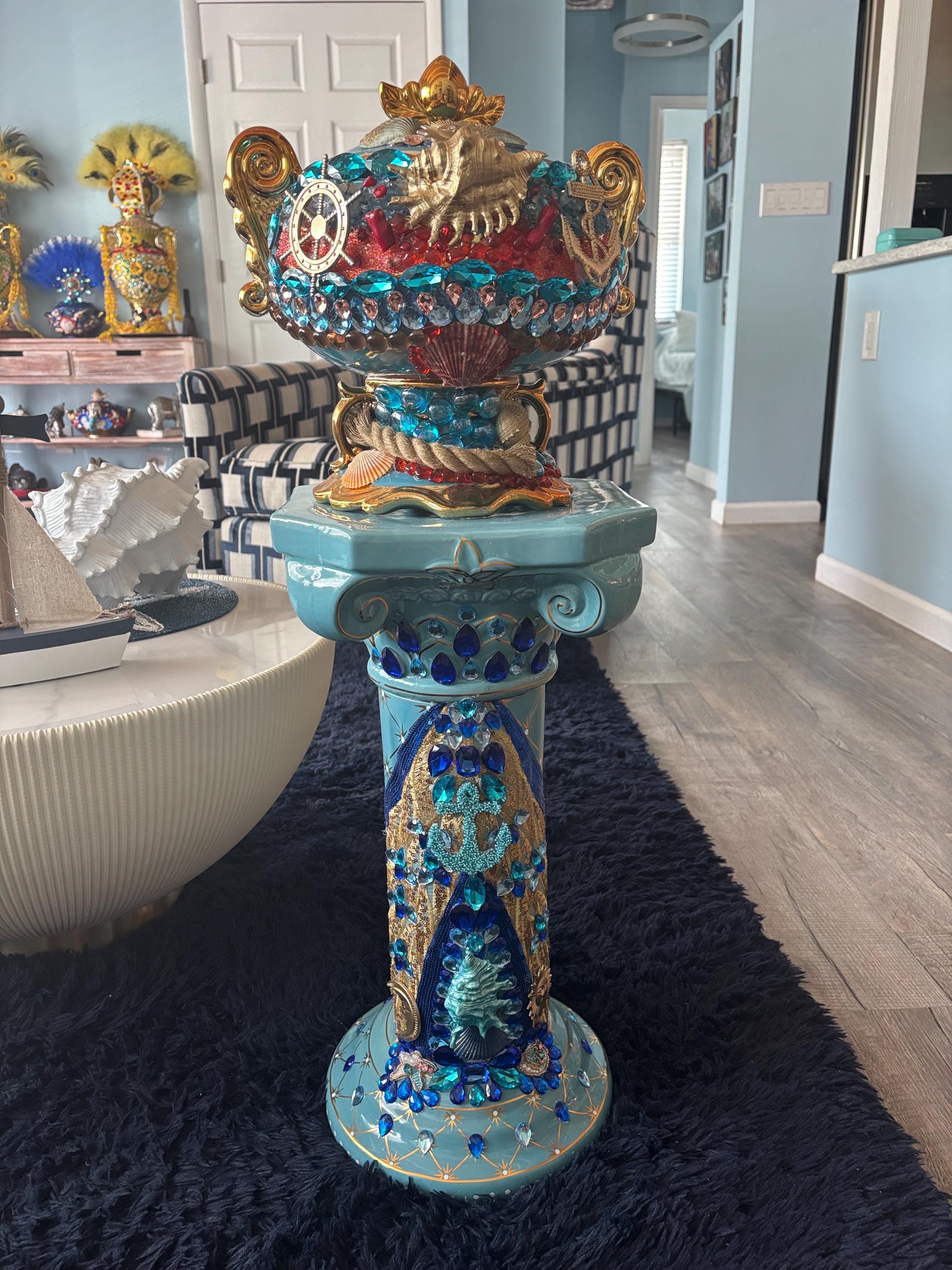 Set de yemaya ashaba sopera  con pedestal