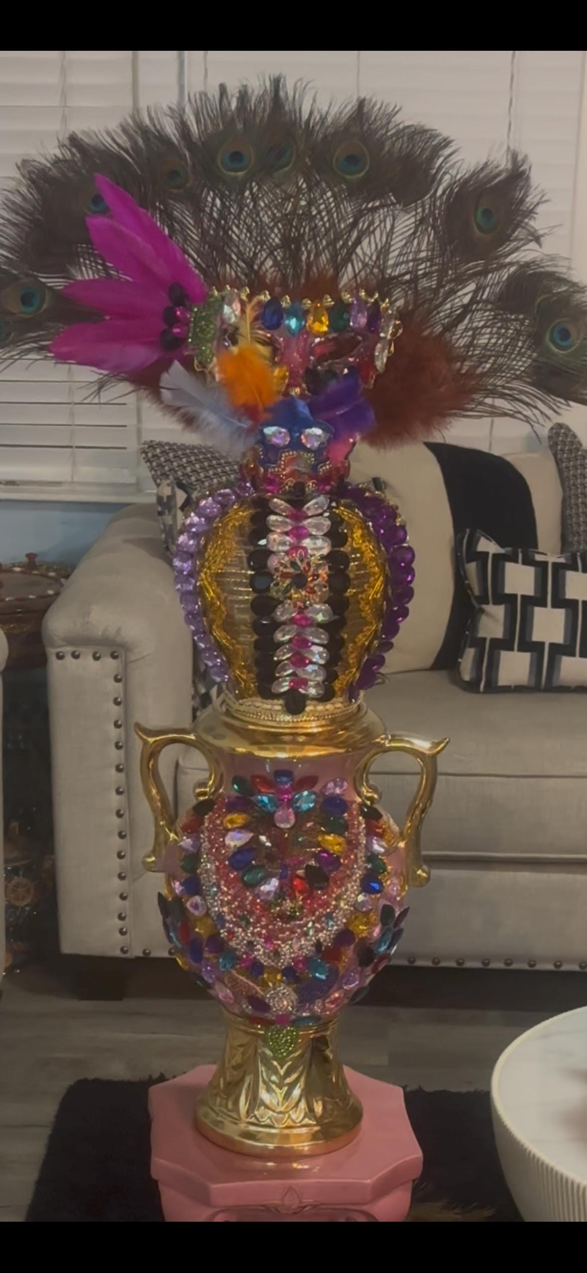 Set  sopera Pedestal y corona de oya